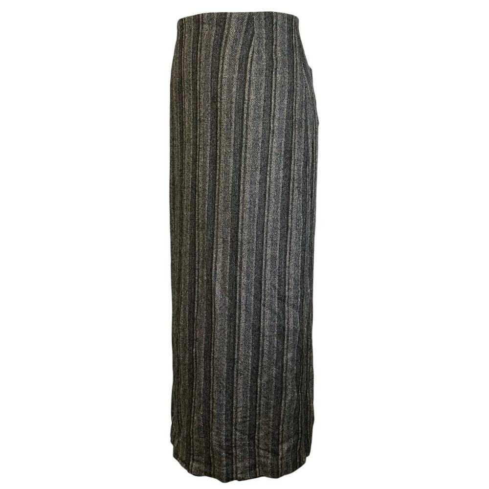VTG Newport News Gray Rayon Wool Blend Pencil Skirt Minimalist 90s Size 8 Grunge - Picture 11 of 15
